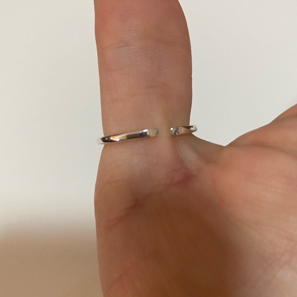 Silver Adjustable Heart Ring - Picture 2 of 4